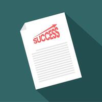 illustration of paper with target success written on it vector