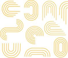 Abstract geometric boho line art decoration vector