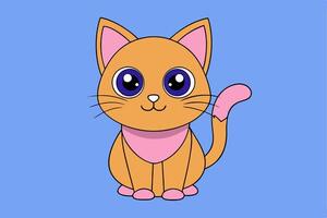 Cute Cat Graphic for Web and Print Premium Cat Illustration for All Creative Projects. vector