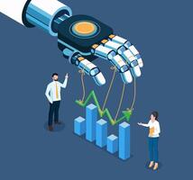 The integration of AI is significantly advancing financial systems and transforming business management practices, leading to increased efficiency and driving company growth. vector