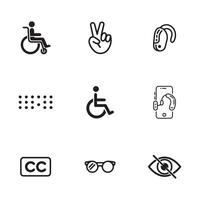 Inclusive User Experience and Accessibility Symbols vector