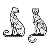 Cheetah Silhouette Design. Fully editable vector
