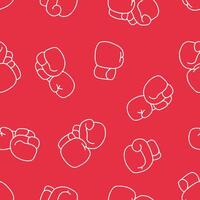Outline Boxing Glove Seamless Pattern Background for Surface Print Fabric Fashion Wrapping vector
