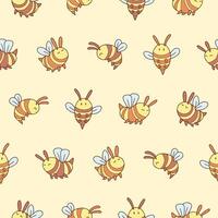 Bee Seamless Pattern Background for Print Fabric Surface Fashion Wrapping vector