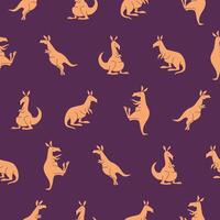 Kangaroo Seamless Pattern Background for Print Fabric Surface Fashion Wrapping vector