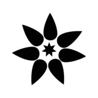 Geometric Floral Silhouette Modern Abstract Flower Icon vector