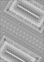 Abstract line art design for coloring page vector
