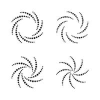 Artistic spiral circle line isolated flat style. vector