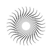 Abstract spiral circle line isolated flat style. vector