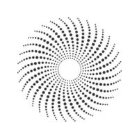 Spiral circle line isolated flat style. vector