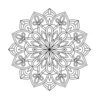 Hand Drawn Floral Mandala Frame Circle Frame Isolated design vector