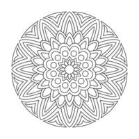 kid's simple flower mandala with geometric ornament pattern vector