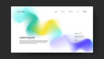 landing page background with fluid gradient design vector