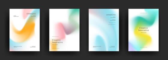 Abstract gradient poster template. Modern Covers Design. Mesh gradient background design. Trendy front page design for Banner, Poster, Flyer, Invitation design vector