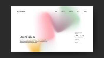 landing page background with fluid gradient vector