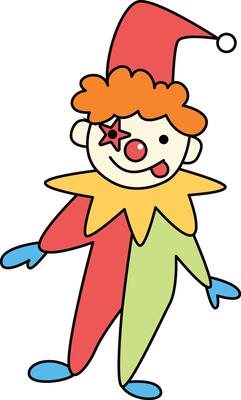 clown standing April Fool Illustration