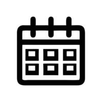 Bold Calendar Outline vector