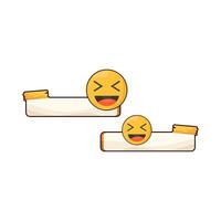 message with laughing emoji illustration vector