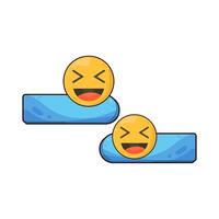 message with laughing emoji vector