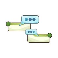 green chat box with typing indicator illustration vector