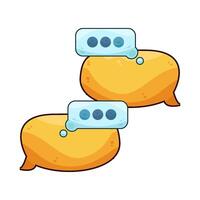 chat box with typing indicator illustration vector