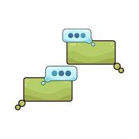 green chat box with typing indicator vector