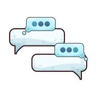 chat box with typing indicator vector