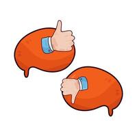 negative and positive comment vector