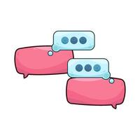 pink chat box with typing indicator vector