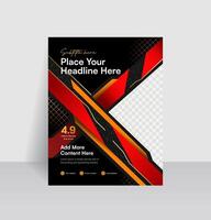 Futuristic Tech and Sports Innovation Flyer Template Design vector