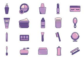 Make Up Stuff Icon Element Set vector