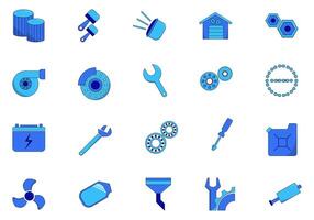 Mechanic Service Icon Element Set vector