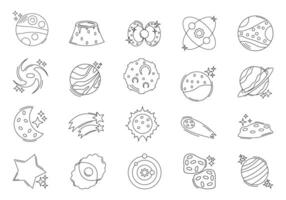 Monoline Cosmic Space Element Set vector