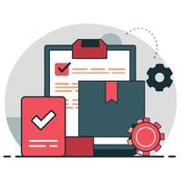 Illustrative Concept of an Order Confirmation with a Modern Design vector