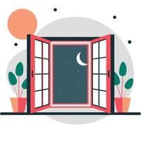 Illustrative Depiction of the Open Window Concept, Number Four vector