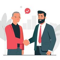 Visual Representation of Collaborative Partnerships for Business Success vector
