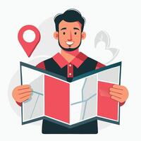 Illustrated Guide to the Concept of Paper Maps vector