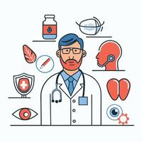 Comprehensive Visual Guide to Otolaryngology Concepts and Procedures vector