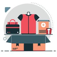 Visual Guide to Packing Efficiently for Trips and Storage vector