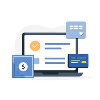 Conceptual Illustration of Payment Information and Financing Options vector