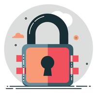 Conceptual Illustration of an Unlocked Padlock Symbolizing Freedom and Security vector