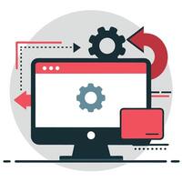 Comprehensive Illustration Depicting Operating System Upgrade Concept vector