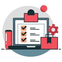 Concept Illustration Depicting Order Confirmation with Symbols vector