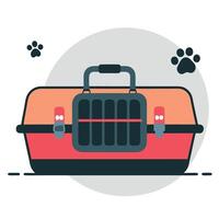 Conceptual Illustration of a Modern Pet Carrier with Innovative Features vector