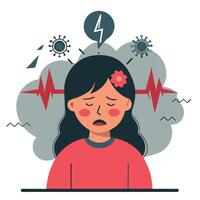 Visualizing the Concept of Panic Disorder and Its Effects vector