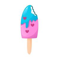 Ice cream has been bitten vector