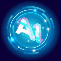 The concept of AI artificial intelligence technology background vector