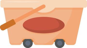 Peach Square Water Bucket vector