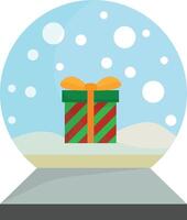 Snow Globe with Snowflakes vector