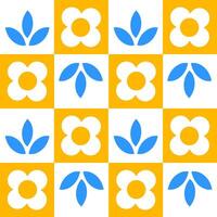 Geometric seamless pattern. Abstract flowers. vector